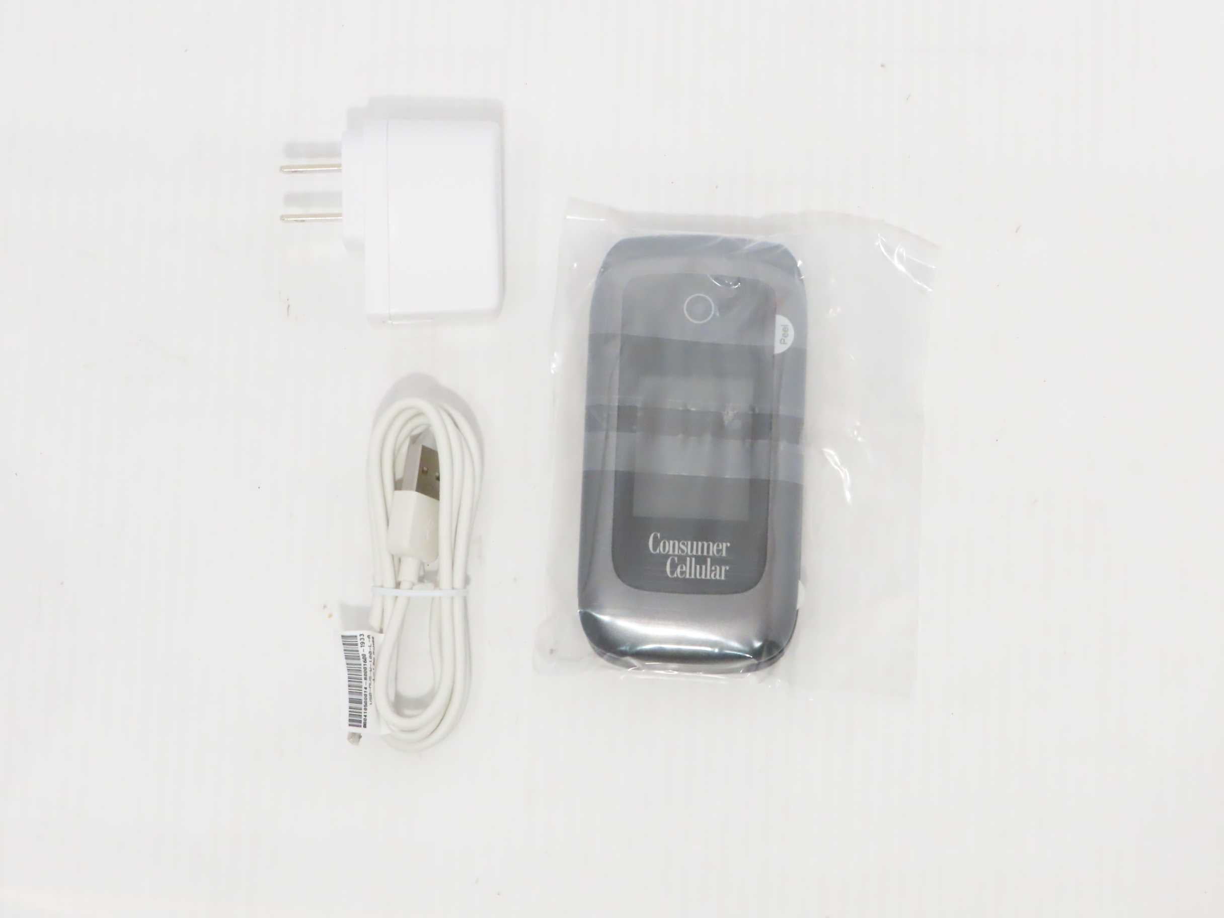 Refurbished Consumer Cellular Postpaid Link Flip Phone (512MB) Black