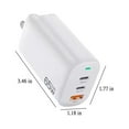 thumbnail image 3 of Bouanq Potable USB /Type C Charger 65W GaN Charger USB C Fast Charger PD 3.0 Charger Foldable Wall Charger Compatible For Cell Phones Tablets Laptops Headphones, 3 of 6