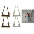 thumbnail image 2 of Photography Props Wooden Swing Baby Photo Props Furniture Crochet Photo Backdrop Accessories for Infant, 2 of 9