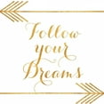 thumbnail image 2 of Medley, Elizabeth 15x15 White Modern Wood Framed Museum Art Print Titled - Follow Your Dreams with Arrows, 2 of 4