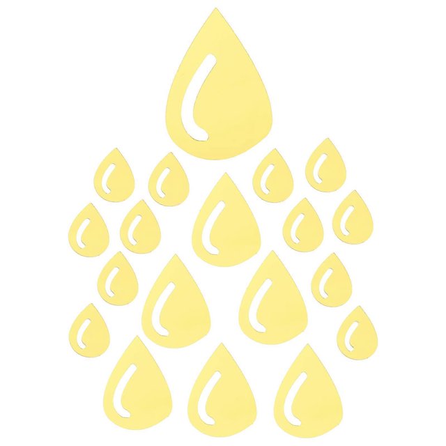 Waterproof Acrylic Mirror Wall Sticker Water Drop Pattern 20Pcs Pack