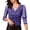 Blue, variant on Womens Work Shirts Tops Long Sleeve Shiny Thread Crinkle Mesh Layering Elegant Basic Casual Outfits Tees Blouses