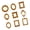 Set 1, variant on QueMer Picture Frame Victorian Small Antique Resin Photo Frame Oval Rectangular Wall Hanging Display or Table Decors
