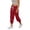 Wine, variant on Qgtaibl Women's High Waisted Jogger Pants Ruffled Elastic Waist Drawstring Sweatpants with Pockets Casual Loose Fit Lightweight Cropped Tapered Joggers Wine XXL