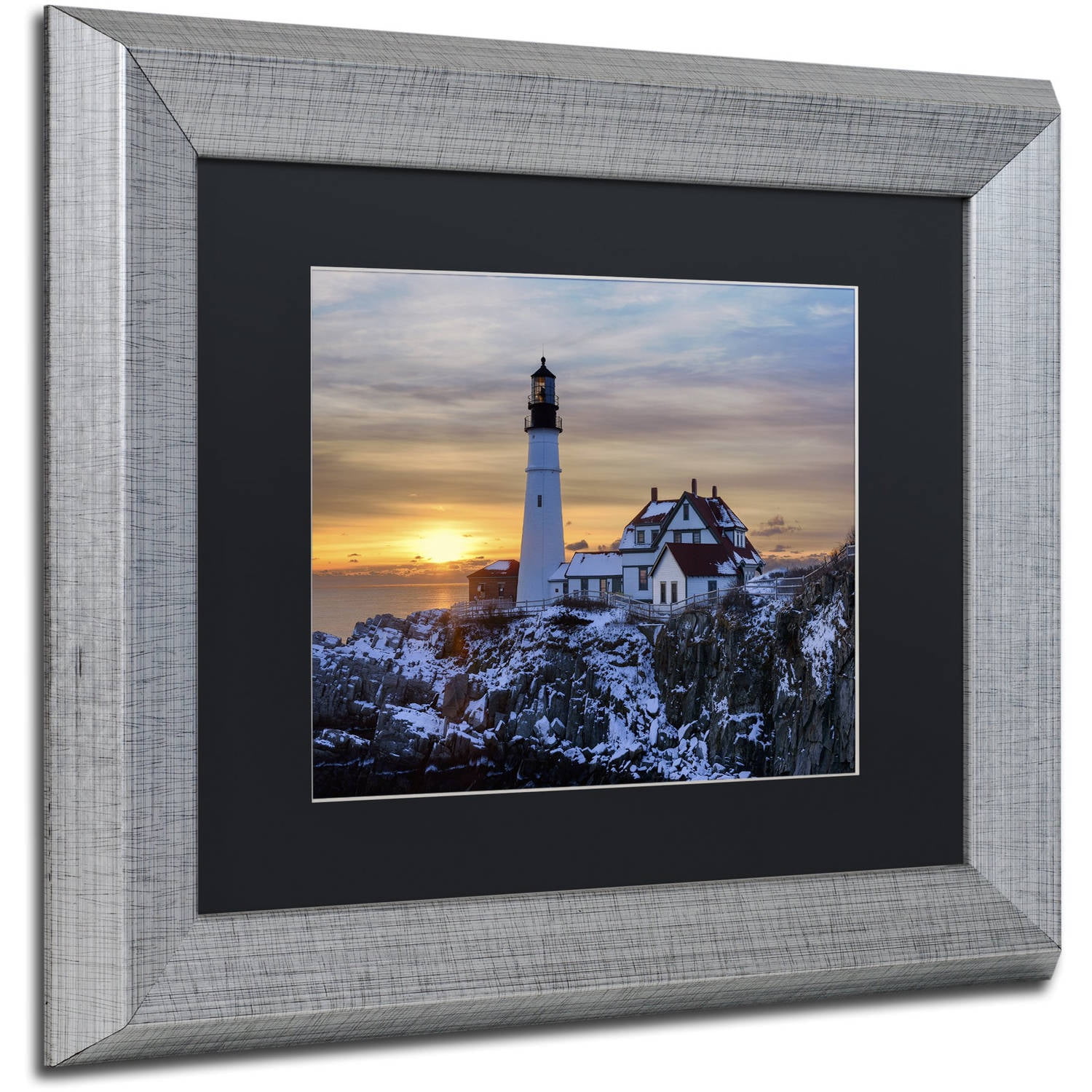 Trademark Fine Art "Maine Classic" Canvas Art by Michael Blanchette Photography Black Matte, Silver Frame