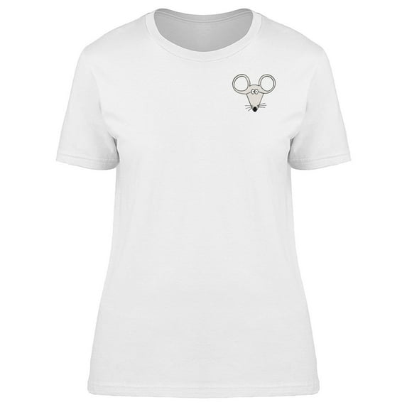 Cartoon Mouse With Glasses Tee Women's -Image by Shutterstock