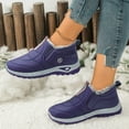 thumbnail image 2 of CAICJ98 Women Winter Boots Comfortable Warm Lined Ankle Booties Slip On Waterproof Short Boots Outdoor Snow Boots Women (Purple,Size 8), 2 of 9
