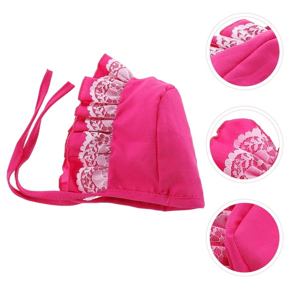 IBASETOY Adjustable Rosy Pet Bucket Hat with Straps Stylish Sun Hat for Dogs Suitable for Outdoor Use