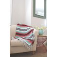 thumbnail image 4 of Manta mexicana Del Mex, grande, 178 x 127 cm, hecha a mano, rosa menta, 4 of 7