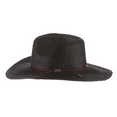 thumbnail image 3 of Scala TSCLP249-BLK Braid Safari Hat with Faux Suede Trim- Black. One Size, 3 of 4