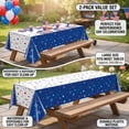 thumbnail image 3 of Tumao 2 Pack Patriotic Tablecloths 4th of July Decorations, Disposable Plastic Tablecloths 54"x108", American Flag Patriotic Theme Kit for Independence & Celebrations Decorations, 3 of 8