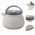 thumbnail image 6 of koolsoo Camping Kettle Camp Cook Pot 1.5L Folding Silicone Stainless Steel Cookware Household Travel Kettle Tea Coffee Pot for Hiking Light Khaki, 6 of 8