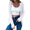 thumbnail image 3 of ManxiVoo Ladies Buttoned Cardigan Sweater in Mercerized Cotton with Loose Fit for Versatile Layering and Comfortable Style XL Size White, 3 of 8