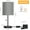 Gray, variant on Set Of 2 Modern Table Lamps With Pull Ring Switch For Bedroom, Living Room, Dormitory Gray Fabric Table Lamps