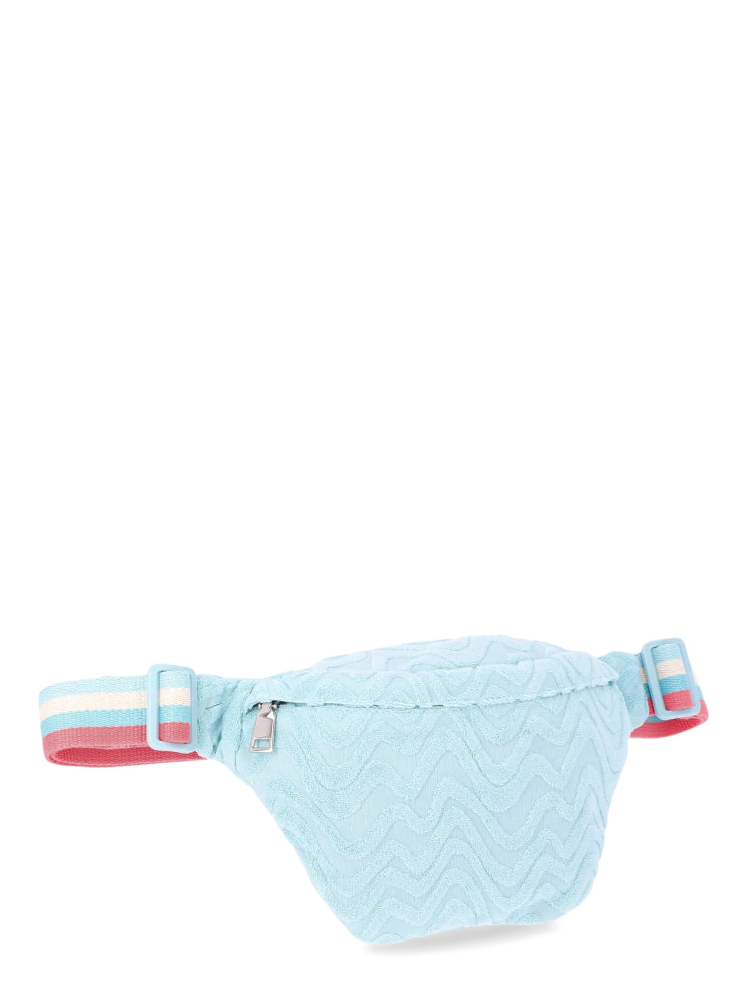 No Boundaries Women's Beach Terry Cloth Fanny Pack, Teal Wave