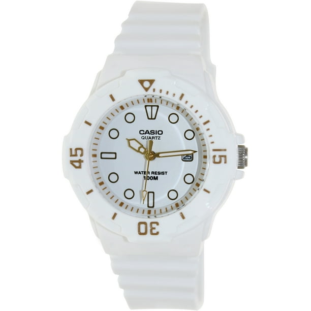 Casio Casio Women's Dive Style Watch, White/Gold LRW200H7E2V