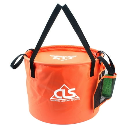 

CLS Outdoor Travel Folding Bucket Double Drain Basket Washing Fishing