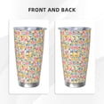 thumbnail image 3 of Lsque Watercolor Wildflowers Pattern 20oz Car Cup with Lid and Straw, Insulated Coffee Cup with Straw Topper, Spill Proof Travel Coffee Mug, Stainless Steel Tumble-Without Straw, 3 of 8