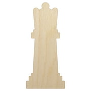 Chess Queen Piece Wood Shape Unfinished Piece Cutout Craft DIY Projects - 4.70 Inch Size - 1/8 Inch Thick
