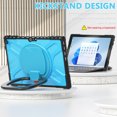 thumbnail image 2 of Designed for Microsoft Surface Pro 7 Plus, Pro 7, Pro 6, Pro 5th Gen (2017) (LTE), Pro 4 Rugged Military Drop Tested Case, Multi-Angle Kickstand Holder Hybrid Double Protection Portable Cover (Blue), 2 of 9