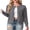 05-Charcoal, variant on JWD Women's Long-Sleeved Crew Neck Scallop Edge Buttoned Cropped Cardigan Knitted Sweater