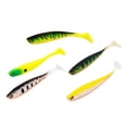 thumbnail image 2 of 5 piezas cebos artificiales señuelos suaves T Swimbaits sin shamjiam Pesca de señuelos suaves, 2 of 9