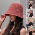 thumbnail image 2 of Faux Pearls Sun Hat Short Brim Floppy Summer Hats For Women Dome Fisherman Hat Femme Shade Hat, 2 of 8