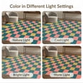 thumbnail image 7 of ODIKA Bedside Checkered Block Retro Hopscotch Storybook Grid Motif Non-Slip Chair-Friendly for Home Office, Gaming Room, Under Desk, 7 of 7