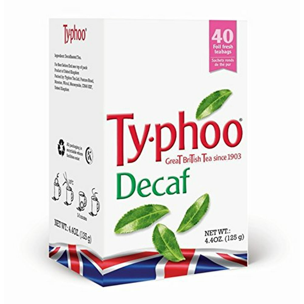 Typhoo British Tea, Decaf, Foil fresh teabags, 40 Count