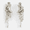 IMRH, variant on Women's Gold-Tone Textured Crescent Metal Beaded Fringe Drop Earrings