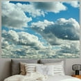 thumbnail image 2 of Creowell  Fabric Blue Sky Tapestry White Clouds Wall Picture Tapestry Wall Hanging Blue Sky Wall Tapestry for Bedroom Aesthetic Living Room College Dorm Decor Study Room Decor 40x30inch, 2 of 6