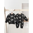 thumbnail image 2 of Spring Autumn Baby Knitted Jumpsuit Korean Baby Clothes Boy Infant Moon Jacquard Romper Girl Toddler Onesie Optional Sweater, 2 of 6