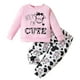 thumbnail image 1 of Gibobby Conjunto de pantalones para niños Conjunto de ropa informal de dos piezas con estampado de de animados de manga larga para niñas pequeñas(Rosa, 2-3 Años), 1 of 5