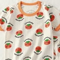 thumbnail image 5 of Summer Savings Clearance 2025! Itsun Toddler Pajamas,Toddler Kids Girls Boys Soft Comfy Print Raglan Sleepwear Pajamas Pjs 2pcs Set Orange 4-5 Years, 5 of 5