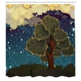 thumbnail image 3 of Ambesonne Funk Art Shower Curtain, Vİbrant Starry Night, 69"Wx84"L, Multicolor, 3 of 5