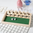 thumbnail image 1 of Shut The Box Game Juego de madera clásico de 12 números con dados, verde, adultos y niños (1 unidad), 1 of 5