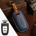 thumbnail image 1 of Car Key Fob Cover Case Protector For Audi Car Key Fob Cover Crazy Horse Leather Gift Accessories, 1 of 24