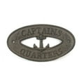 thumbnail image 3 of Hampton Nautical Antique Bronze Captains Quarters with Anchor Sign 8"-Decorative Metal Wall Art-Cast Iron, 3 of 7