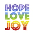 thumbnail image 2 of Reed, Tara 12x12 White Modern Wood Framed Museum Art Print Titled - Rainbows VII-Hope  Love Joy, 2 of 4