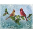 thumbnail image 3 of Nan 18x15 Black Modern Framed Museum Art Print Titled - Winter Cardinal Duet II, 3 of 5