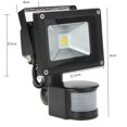 thumbnail image 4 of 10W PIR LED Flood Light Motion Sensor Security Floodlight Warm White Black Lamp, 4 of 8