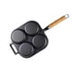 thumbnail image 4 of Sartén para Huevos, Olla para Freír Con 4 Orificios, Antiadherente, Conducto de Calor uniforme, Acero Profundizada inoxidable Con Cepillo de Aceite para Cocina Domémica, 4 of 6