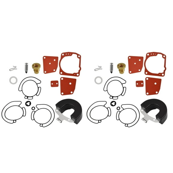 2 Pcs Carburetor Carb Repair Rebuild Kits Fit for Johnson Evinrude V4 V6 90 100 115 150 175 HP