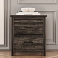 thumbnail image 5 of 4PCS Bedroom Sets, Wooden Queen Size Bed Frame with Storage Headboard and Charging Station, 2 Nightstands with 2 Drawers, 1 Dresser with 5 Drawers, Antique Gray, 5 of 7