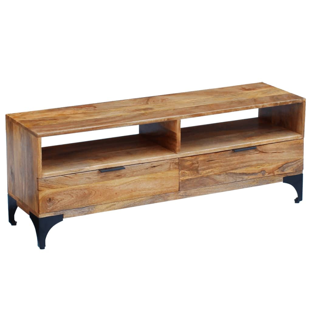 Kepooman Solid Wood TV Unit for Home, Brown Kepooman Solid Wood TV Unit for Home, Brown