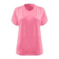 thumbnail image 2 of BSDJILFG Plus Size Basic Tees for Women Casual Half Sleeve V Neck T Shirts Bottom Solid Color Flowy Loose Sleep Pajama Lounge Tops XL-5XL, 2 of 4