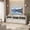 Antique white, variant on 70in Vintage TV Stand for 75 80 85 Inch TV, Mid Century Modern Wood Media Console with Storage Drawer & Open Shelves, Heavy Duty Entertainment Center for Living Room Bedroom