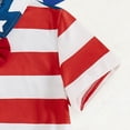 thumbnail image 5 of Povozer 4th Of July Outfits for Kids Toddler Independence Day Clothes Set Toddler Baby Boy 4th Of Outfits Gentleman Button Down Shirt Dress Shorts Fourth Of July Clothes Set Size 1-2 Years,Red, 5 of 6