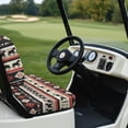 thumbnail image 3 of Yuyamidu Southwest Aztec Horse Back Rest Seat Cushion Soft Golf Cart Backrest Bottom Seat Cover 2 PCS Golf Cart Seat Covers for Most Golf Carts Club Car and More, 3 of 7