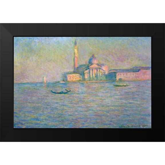 Monet, Claude 14x11 Black Modern Framed Museum Art Print Titled - The church of San Giorgio Maggiore-Venice 1908